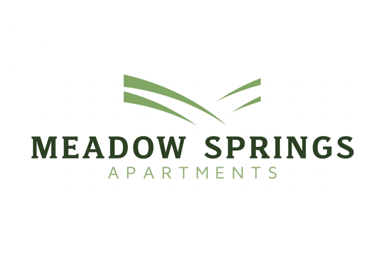 A logo for Meadow Springs Apartments is displayed.